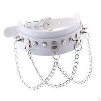 Choker For Womens Studded Studs Chains balta