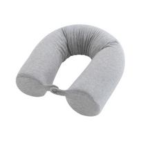 Neck Pillow Comfortable Ergonomic Support Memory Foam Traveling Portable U Shape Nap Pillow Office Supplies 10cm sidabro pilka spalva