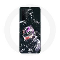 Coque pour Oppo A74 5G Lewis Hamilton Black Panther juoda