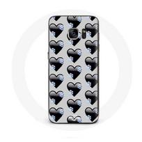 Coque Samsung Galaxy S7 Fond de coeurs noirs