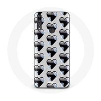 Coque pour Huawei p30 lite Fond de coeurs noirs