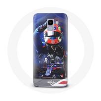 Coque pour Samsung Galaxy A6 2018 Formule 1 Pierre Gasly Pilote automobile F1 Rouge Bleu