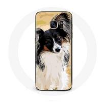 Coque pour samsung galaxy S6 edge Épagneul nain continental papillon Race de chiens