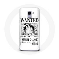 Coque pour Samsung Galaxy A6 2018 One Piece Manga affiche de recherche Blanche