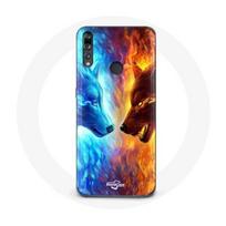 Coque pour Huawei p30 lite Loup de Glace et de feu
