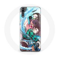 Dėklas, skirtas Huawei P30 Lite Tanjiro ir Nezuko Demon Slayer Kimetsu no Yaiba Anime juoda