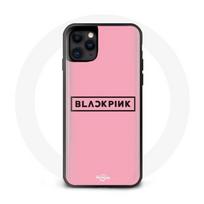 Coque pour Iphone 13 Blackpink Groupe de K-pop Logo Fond Rose
