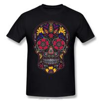 Day Of The Dead Sugar SkullAnime Clothes Design Halloween Trick-or-treating Cotton Unisex T-Shirt L