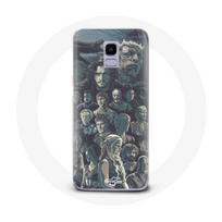 Coque pour Samsung Galaxy A6 2018 Game of Thrones Saison 8 Le Trône de Fer Affiche Personnages Fond