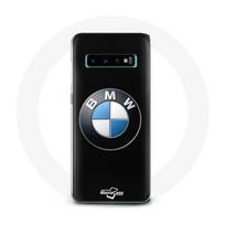Dėklas Samsung Galaxy s10 edge su BMW logotipu juodu fonu