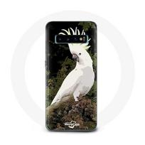 Coque pour Samsung Galaxy S10 Edge Cacatoes Perroquets Blanc sur l'arbre