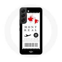 Coque pour Samsung Galaxy S21 FE Billet d'avion Montréal Canada