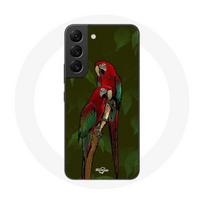 Coque pour Samsung Galaxy S21 FE Pionus Perroquet Rouge