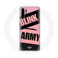 Coque pour Huawei P30 BTS ARMY Et Blackpink Blink Rose Noir