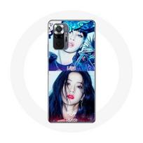 Coque pour Xiaomi Redmi Note 10 Pro Blackpink Groupe K-pop Filles Lisa et Jisoo Lovesick girls poster the album juoda