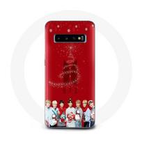 Coque pour Samsung Galaxy S10 BTS Bangtan Garçons Fond Rouge Cadeau de Noël 2023
