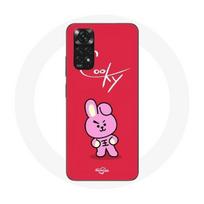 Coque pour Xiaomi Redmi Note 11S BTS Bangtan Garçons BT21 Cooky Fond Rouge
