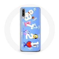 Coque pour Samsung Galaxy A50 BTS Bangtan Sonyeondan BT21 Van Tata Chimmy Cooky Rj Koya Shooky Et Mang