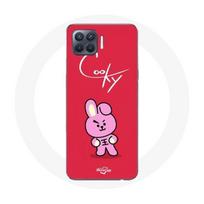 Coque pour Oppo A93 BTS Bangtan Garçons BT21 Cooky Fond Rouge raudona