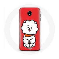 Coque pour Samsung Galaxy J5 2017 BTS Bangtan Garçons BT21 RJ de Jin Fond Rouge