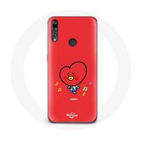 Coque pour Huawei P30 Lite BTS Bangtan Garçons BT21 TATA V Fond Rouge raudona