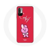 Coque pour Xiaomi Redmi Note 10T 5G BTS Bangtan Garçons BT21 Cooky Fond Rouge