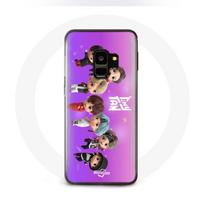 Coque pour Samsung Galaxy S9 Plus BTS TinyTAN Animation Affiche RM Jin Suga J-Hope Jimin Jungkook Et V Mic Drop Danse