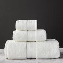 Nauji egiptietiškų medvilninių rankšluosčių rinkiniai vienspalviai stori vonios rankšluosčių rinkiniai minkšti, patogūs 3Pcs Towel set white