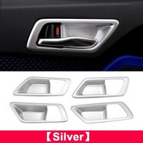 Anglies pluošto automobilių modeliavimo vidinės durų rankenos dubens dangteliai, apdaila Toyota C-HR CHR 2016 2017 2018 Priedai ABS Silver