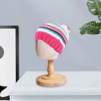 Mannequin Head Wig Stand for Kids Caps Storage Rack Hat Holder Salon Personal Use 46cm white