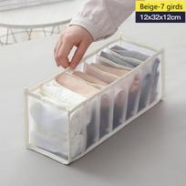 7/11 Grids Folding Underwear Storage Box Closet Drawer Divider Cabinet Organizers For Socks Panties Organizer Dormitory Save Space 7 girds pilka