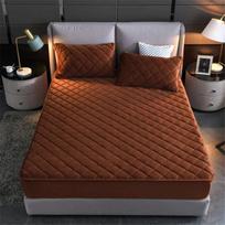 Pliušinis Sutirštintas Dygsniuotas Paklodė Šilta Minkšta Čiužinio Užvalkalas Vieno Dvigubo Karalienės Dydžio Paklodė su Gumine Juosta Paklodė Pillowcases48x74cmx2