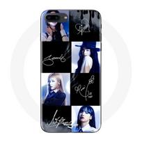 Coque - Maniacase - Iphone 8 Plus - Noir - Souple - Photo Blackpink Signature juoda