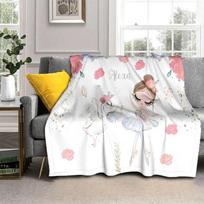 Cute Ballet Girl Ballerina Fairy Swan Unicorn Cartoon 3D Blanket,Soft Throw Blanket for Home Bedroom Bed Sofa Picnic Travel Kids 30x40in