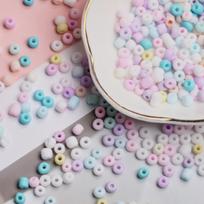 High quality Cream Rice Beads Handmade Accessories DIY Earrings Bracelet Matte Necklace Fashion 3/4mm 1500/800pcs Jewelry Beaded Material 3mm/1500pcs įvairiaspalvis