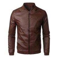 Men Spring Autumn Stand Collar Jacket Coat Long Sleeve Zipper Placket Side Pockets Casual Windproof Slim Fit Baseball Jacket Outwear M ruda