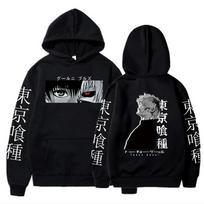 Anime Tokyo Ghoul Ken Kaneki Manga megztiniai su megztiniais megztiniais ilgomis rankovėmis Ken Kaneki Animacinis Kasdienis mados audinio megztinis megztinis 4XL juoda