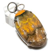 Natural Bumblebee Jasper Gemstone 925 Sterling Silver Gift Pendant 2.09  B9f73 orange