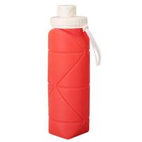 Temperature-sensitive Color-changing Water Cup Food-grade Silicone Folding Sports Kettle Portable Telescopic Cup Body Thickened. 600ML white
