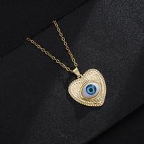 Mada Turkijos Sėkmės Amuletas Amuletas Moterims 8 Stiliaus Mėlynos Akys Moteriškas Pakabukas Mada Emalis Širdies formos delno pakabukas Papuošalai 45cmEyes necklace 08 black