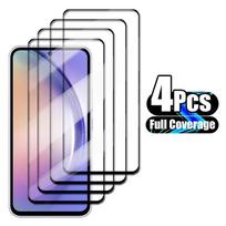 4Pcs Glass For Samsung Galaxy A54 Tempered Glass For Samsung Galaxy A54 A14 A24 A34 A04 Screen Protector Protective Phone Film For Samsung A12 gryna