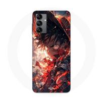 Coque Maniacase pour Samsung Galaxy A04s One piece Luffy énervé art manga anime