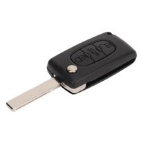 Automobilio rakto dėklas Juodas 3 mygtukų Sulankstomas Apsauginis Raktų pakabuko dangtelis Pakeitimas 107 2 Slotted Blades Model: CE0536‑H black