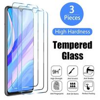 3 vnt. ekrano apsaugos, skirtos Huawei P30 P40 P20 Mate 20 Lite Y6 Y7 grūdinto stiklo dėklas Huawei P Smart Z 2019 2018 Nova 3 Glass telefonui. Huawei P20 Lite gryna