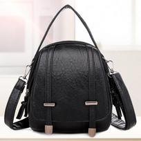 Vintažinė maža pečių rankinė moteriška minkšta PU odinė Crossbody Messenger rankinė 17*10*18cm juoda