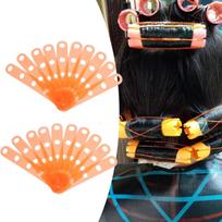 20 vnt. silikoninių juostelių bigvams, guminių juostelių bigvams, elastinis plaukų suktukas orange