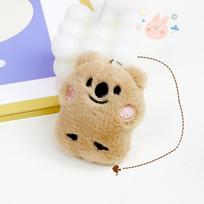 Stylish Plush Bear Keychain Decorations Cartoon Animal Squeaked Pendant Ornament Birthday Gift Keychain ruda