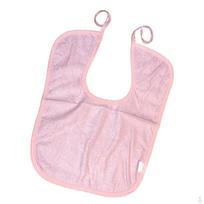2 Colors Adult Disability Dining Cloth Bib Apron Short Waterproof rožinė