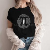 3 14 Pi Number Symbol Harajuku Polyester TShirt Math Style Streetwear Leisure Unisex T Shirt Women L