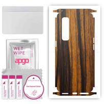 apgo Apsauginis lipdukas nugarėlei+šonams, suderinamas su Oppo Find X2 Pro, Pilnai apgaubianti plėvelė, Folija, Vinilas - Raštas Tigerwood